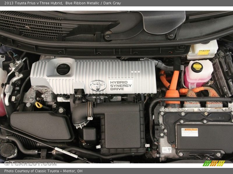 Blue Ribbon Metallic / Dark Gray 2013 Toyota Prius v Three Hybrid