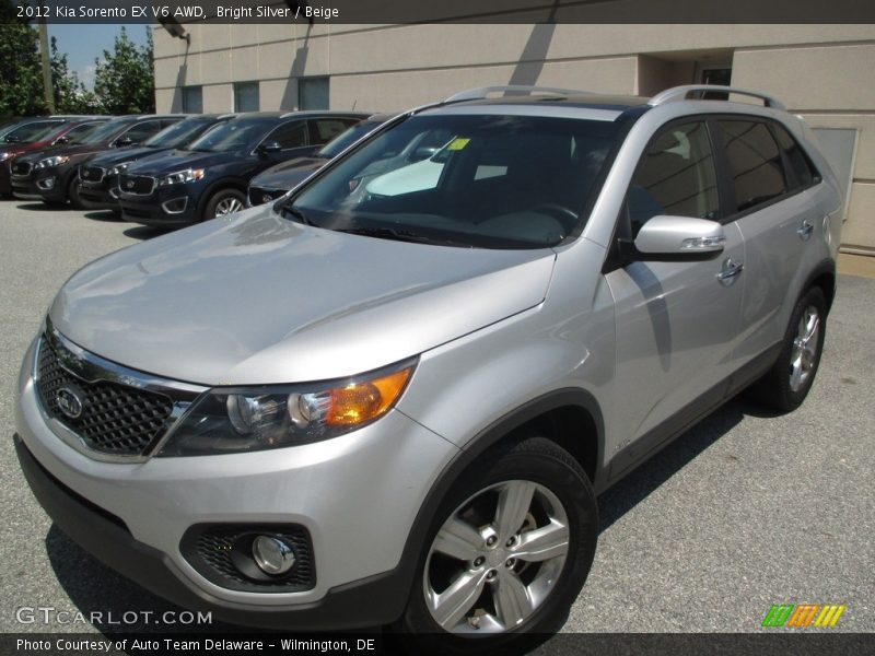 Bright Silver / Beige 2012 Kia Sorento EX V6 AWD