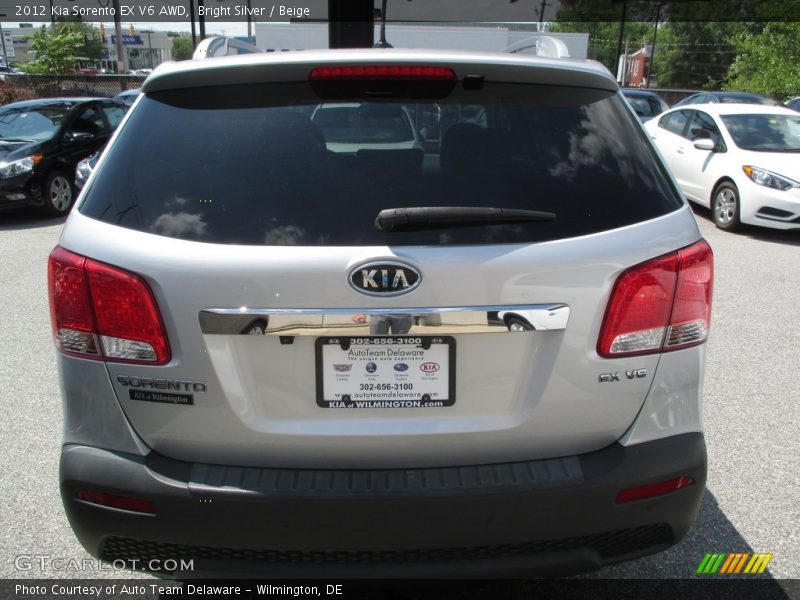 Bright Silver / Beige 2012 Kia Sorento EX V6 AWD