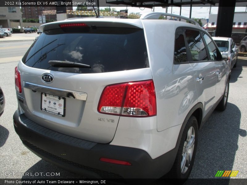 Bright Silver / Beige 2012 Kia Sorento EX V6 AWD