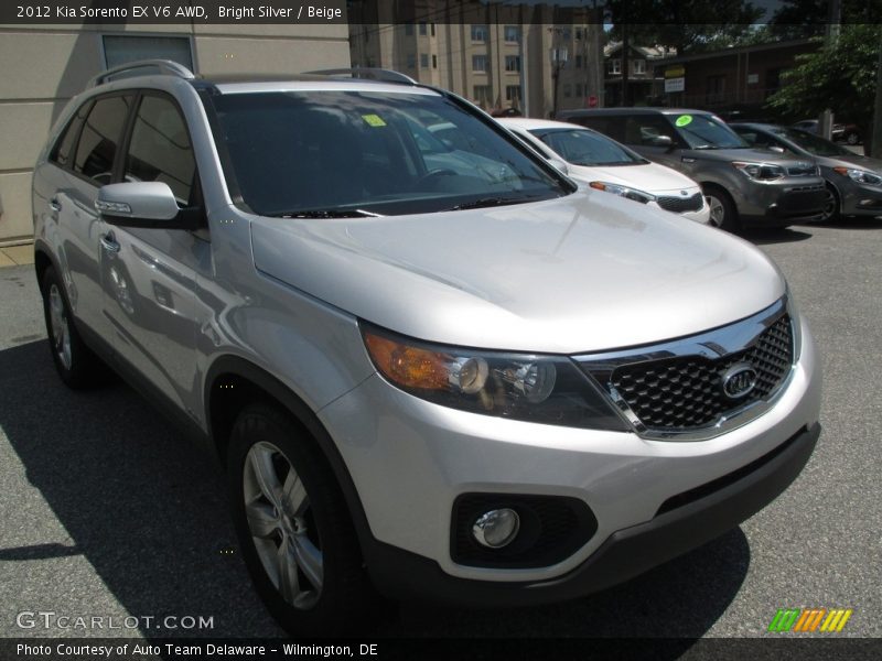 Bright Silver / Beige 2012 Kia Sorento EX V6 AWD