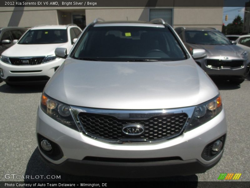 Bright Silver / Beige 2012 Kia Sorento EX V6 AWD