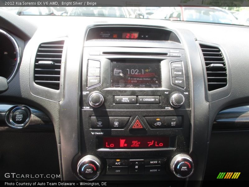 Bright Silver / Beige 2012 Kia Sorento EX V6 AWD