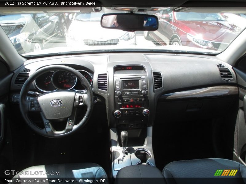 Bright Silver / Beige 2012 Kia Sorento EX V6 AWD