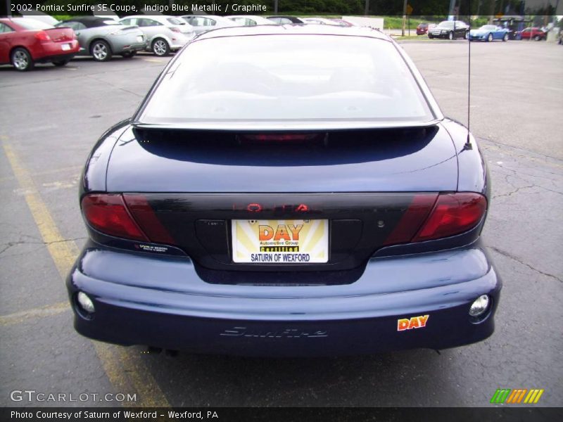 Indigo Blue Metallic / Graphite 2002 Pontiac Sunfire SE Coupe