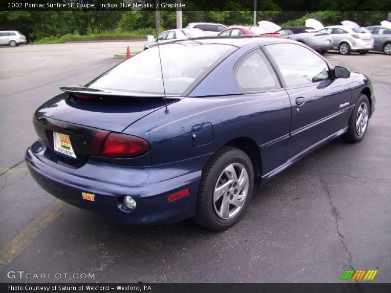 Indigo Blue Metallic / Graphite 2002 Pontiac Sunfire SE Coupe