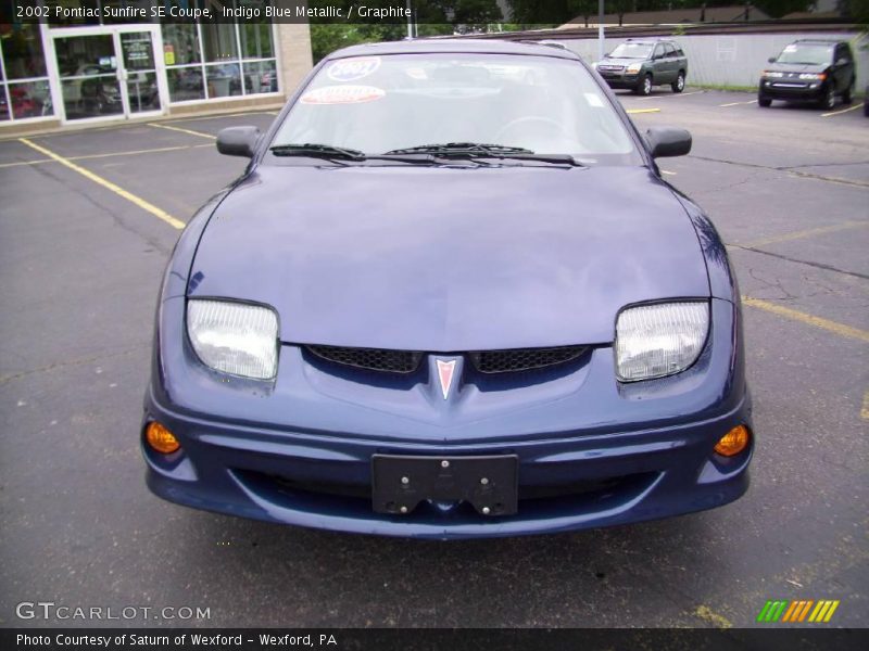 Indigo Blue Metallic / Graphite 2002 Pontiac Sunfire SE Coupe