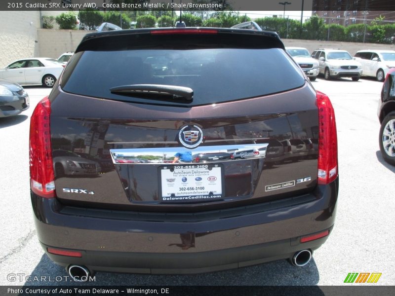Cocoa Bronze Metallic / Shale/Brownstone 2015 Cadillac SRX Luxury AWD