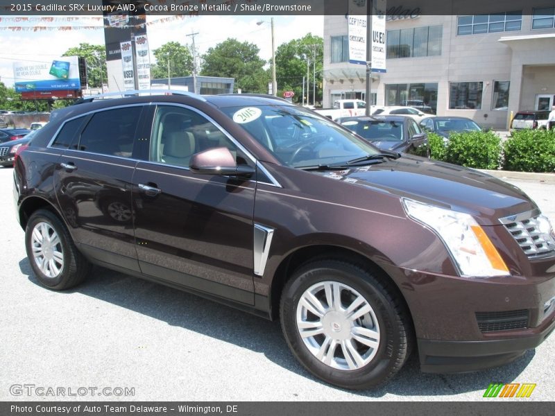 Cocoa Bronze Metallic / Shale/Brownstone 2015 Cadillac SRX Luxury AWD