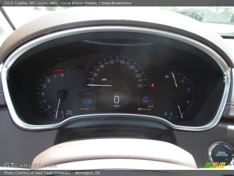 Cocoa Bronze Metallic / Shale/Brownstone 2015 Cadillac SRX Luxury AWD