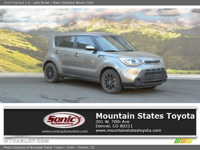 Latte Brown / Black Diamond Woven Cloth 2014 Kia Soul 1.6