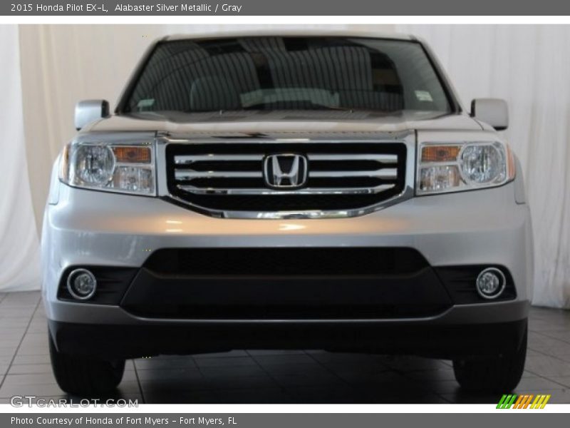 Alabaster Silver Metallic / Gray 2015 Honda Pilot EX-L