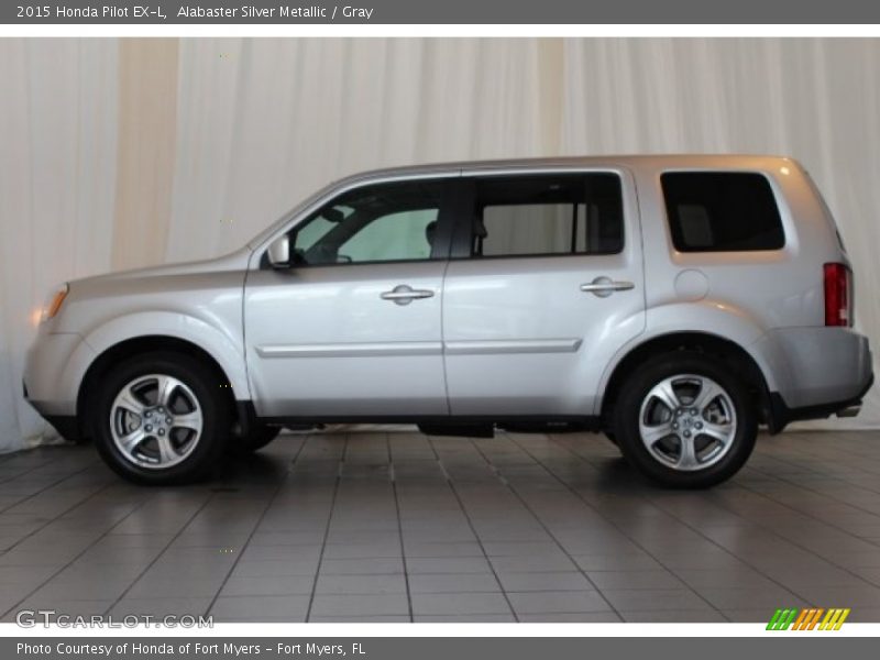 Alabaster Silver Metallic / Gray 2015 Honda Pilot EX-L