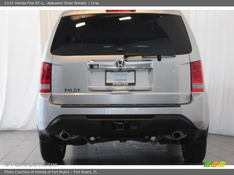 Alabaster Silver Metallic / Gray 2015 Honda Pilot EX-L