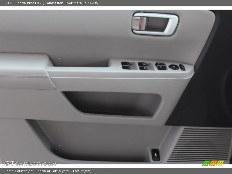 Alabaster Silver Metallic / Gray 2015 Honda Pilot EX-L