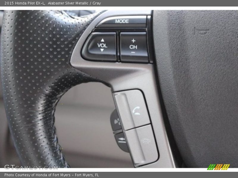Alabaster Silver Metallic / Gray 2015 Honda Pilot EX-L