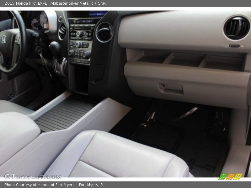 Alabaster Silver Metallic / Gray 2015 Honda Pilot EX-L