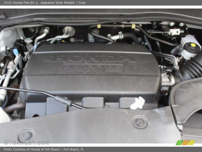 Alabaster Silver Metallic / Gray 2015 Honda Pilot EX-L
