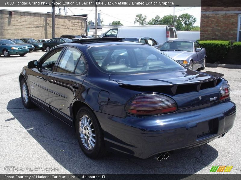 Blue Black Metallic / Limited Edition Graphite 2003 Pontiac Grand Prix Limited Edition GT Sedan