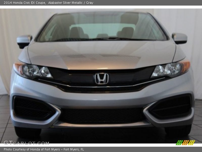 Alabaster Silver Metallic / Gray 2014 Honda Civic EX Coupe