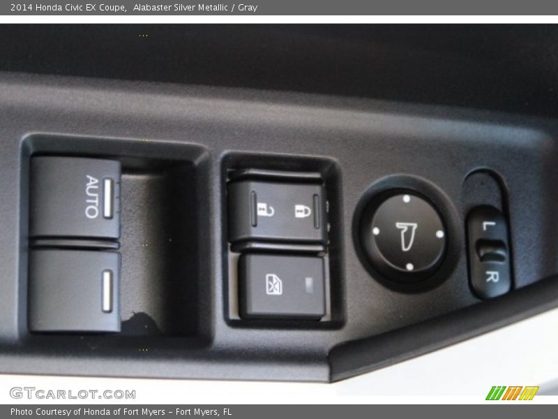 Alabaster Silver Metallic / Gray 2014 Honda Civic EX Coupe