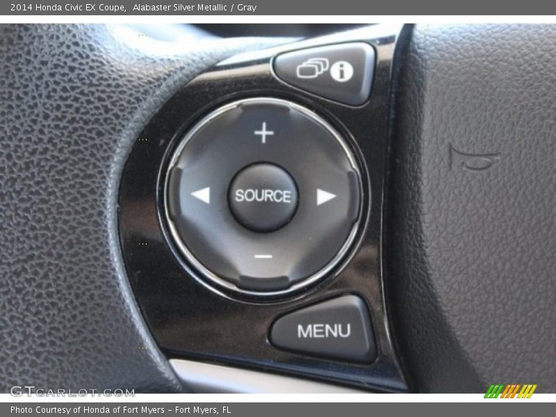 Alabaster Silver Metallic / Gray 2014 Honda Civic EX Coupe