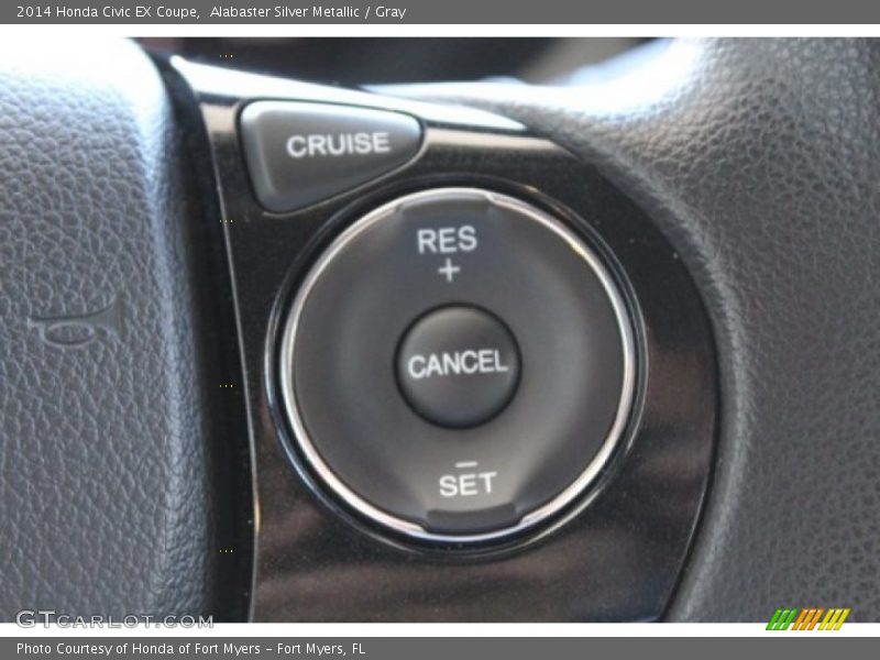 Alabaster Silver Metallic / Gray 2014 Honda Civic EX Coupe