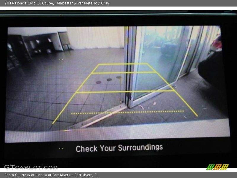 Alabaster Silver Metallic / Gray 2014 Honda Civic EX Coupe