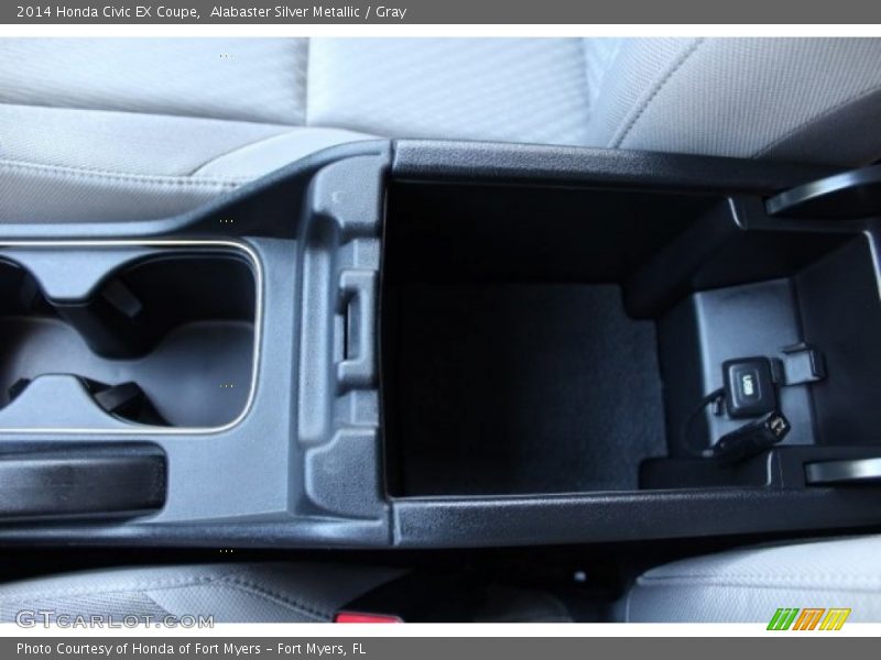 Alabaster Silver Metallic / Gray 2014 Honda Civic EX Coupe