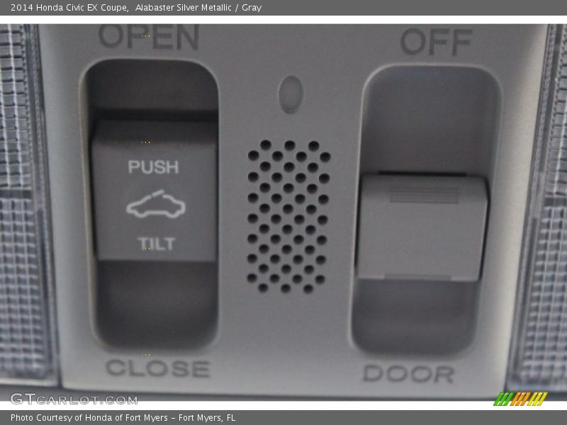 Alabaster Silver Metallic / Gray 2014 Honda Civic EX Coupe