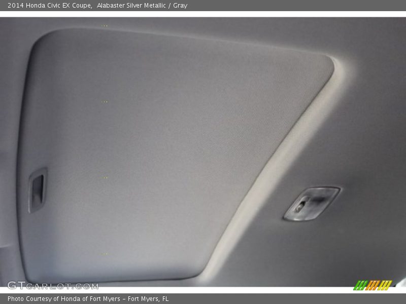 Alabaster Silver Metallic / Gray 2014 Honda Civic EX Coupe