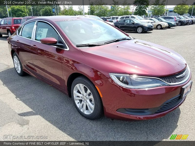 Velvet Red Pearl / Black 2016 Chrysler 200 LX