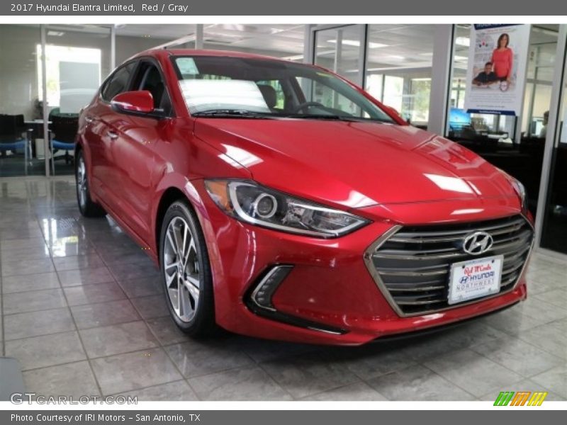 Red / Gray 2017 Hyundai Elantra Limited