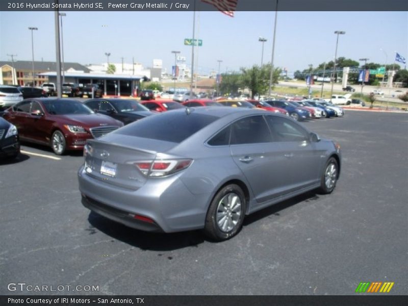 Pewter Gray Metallic / Gray 2016 Hyundai Sonata Hybrid SE