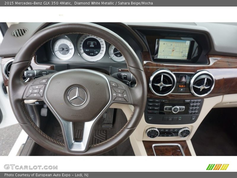 Diamond White Metallic / Sahara Beige/Mocha 2015 Mercedes-Benz GLK 350 4Matic