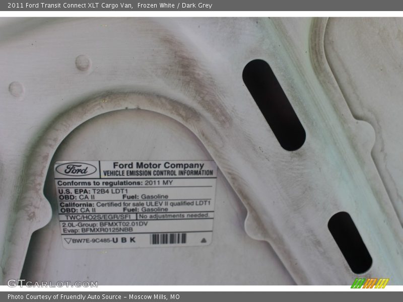 Frozen White / Dark Grey 2011 Ford Transit Connect XLT Cargo Van