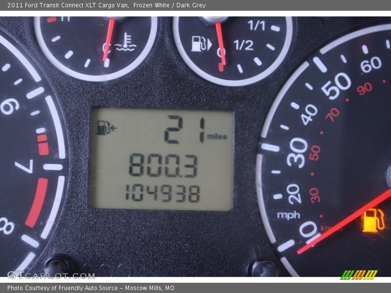 Frozen White / Dark Grey 2011 Ford Transit Connect XLT Cargo Van