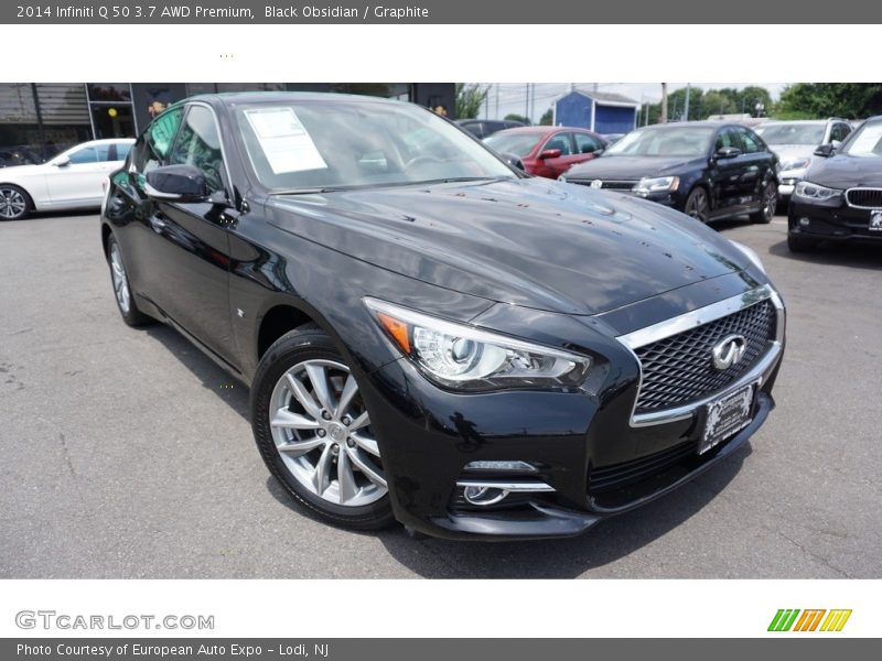 Black Obsidian / Graphite 2014 Infiniti Q 50 3.7 AWD Premium