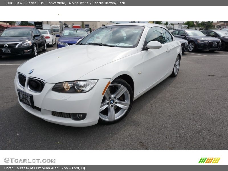 Alpine White / Saddle Brown/Black 2008 BMW 3 Series 335i Convertible