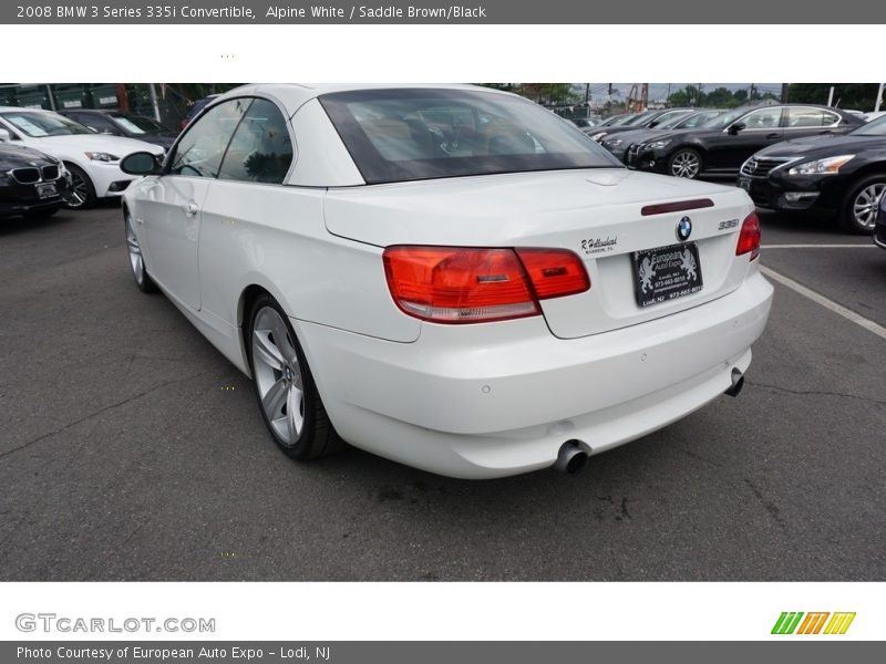 Alpine White / Saddle Brown/Black 2008 BMW 3 Series 335i Convertible