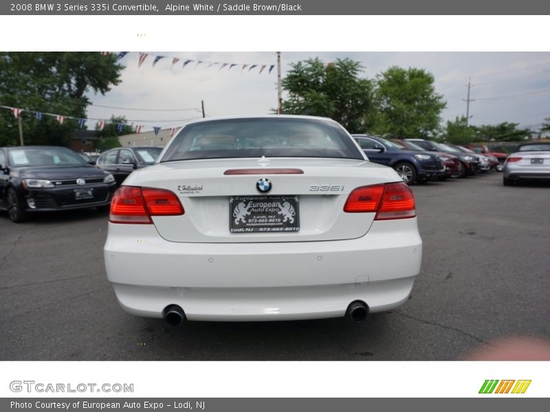Alpine White / Saddle Brown/Black 2008 BMW 3 Series 335i Convertible