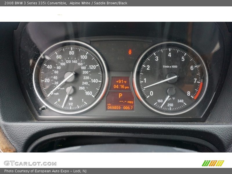 Alpine White / Saddle Brown/Black 2008 BMW 3 Series 335i Convertible