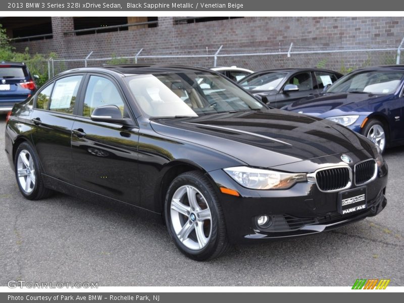 Black Sapphire Metallic / Venetian Beige 2013 BMW 3 Series 328i xDrive Sedan