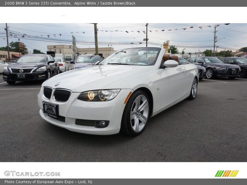 Alpine White / Saddle Brown/Black 2008 BMW 3 Series 335i Convertible