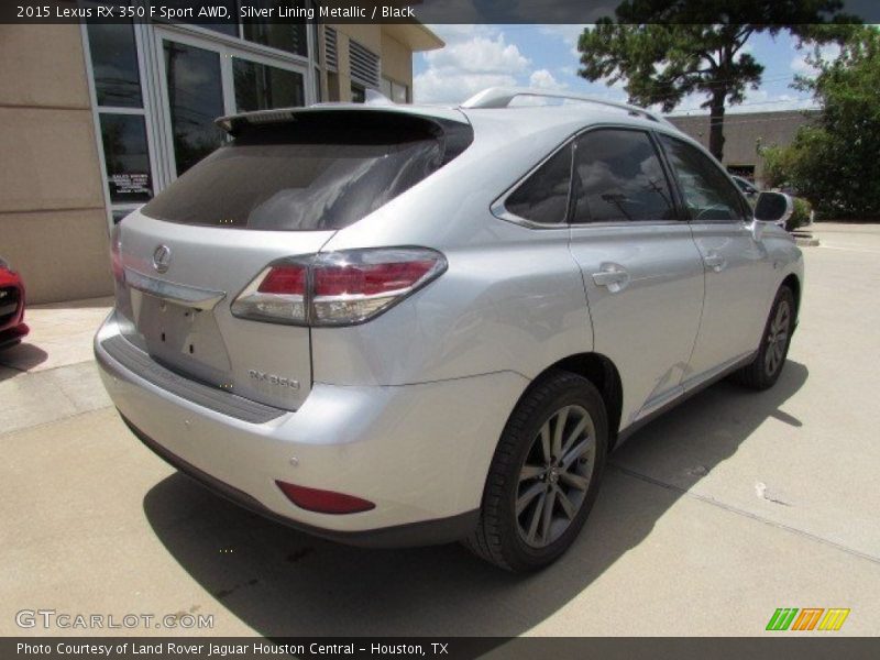 Silver Lining Metallic / Black 2015 Lexus RX 350 F Sport AWD
