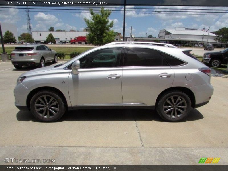 Silver Lining Metallic / Black 2015 Lexus RX 350 F Sport AWD