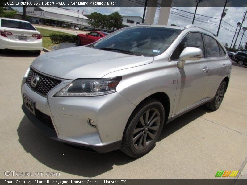 Silver Lining Metallic / Black 2015 Lexus RX 350 F Sport AWD