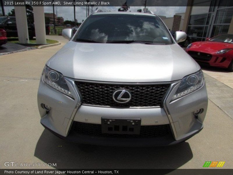 Silver Lining Metallic / Black 2015 Lexus RX 350 F Sport AWD