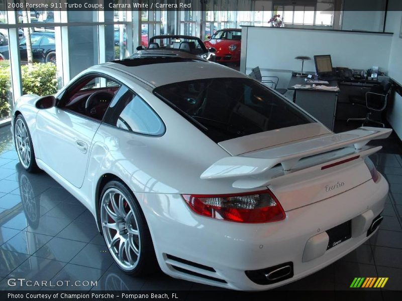 Carrara White / Carrera Red 2008 Porsche 911 Turbo Coupe