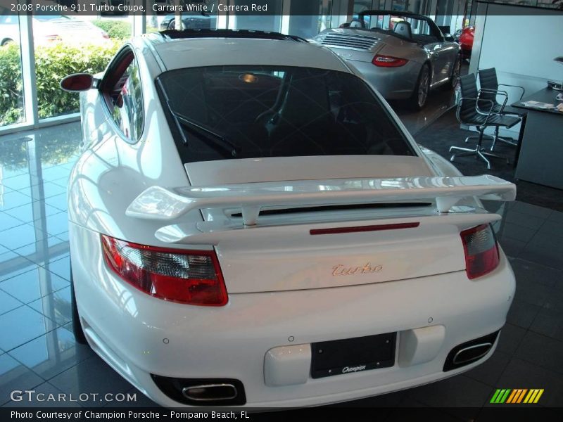 Carrara White / Carrera Red 2008 Porsche 911 Turbo Coupe